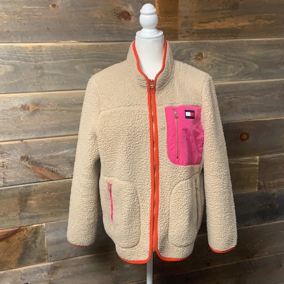 tommy hilfiger fuzzy jacket